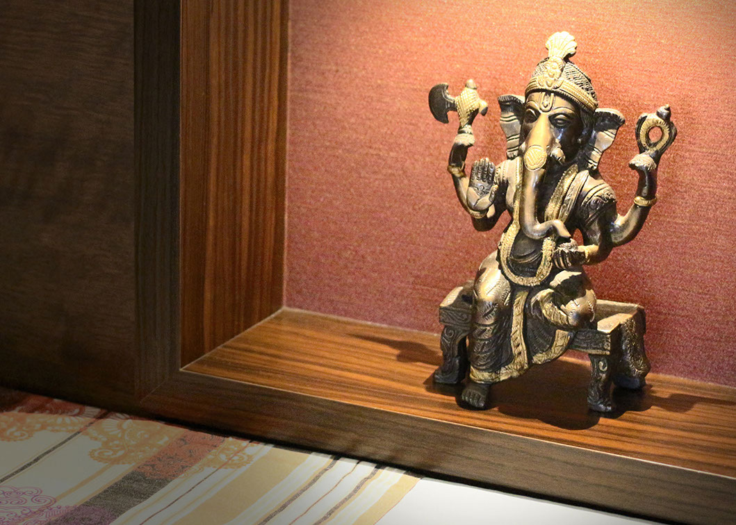 Detalhe decorativo do interior do Swadisht